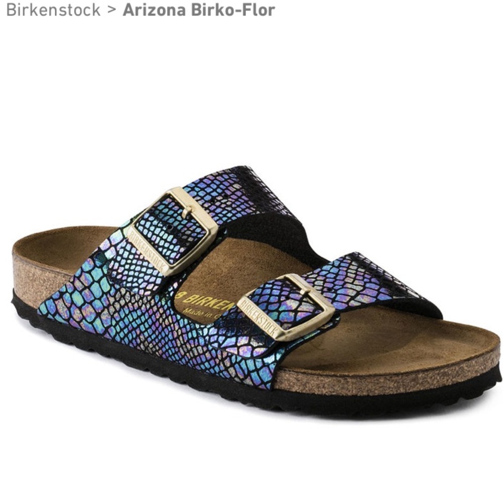 Shiny snake birkenstocks!!